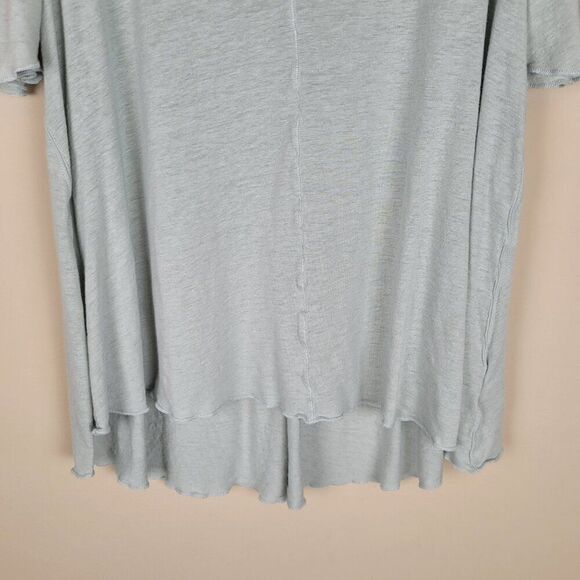 Free People Rayon Linen Bittersweet Cold Shoulder Short Sleeve Top Green Size S - Picture 5 of 10
